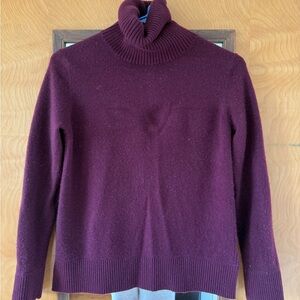 Quince Deep Burgundy Turtleneck Sweater